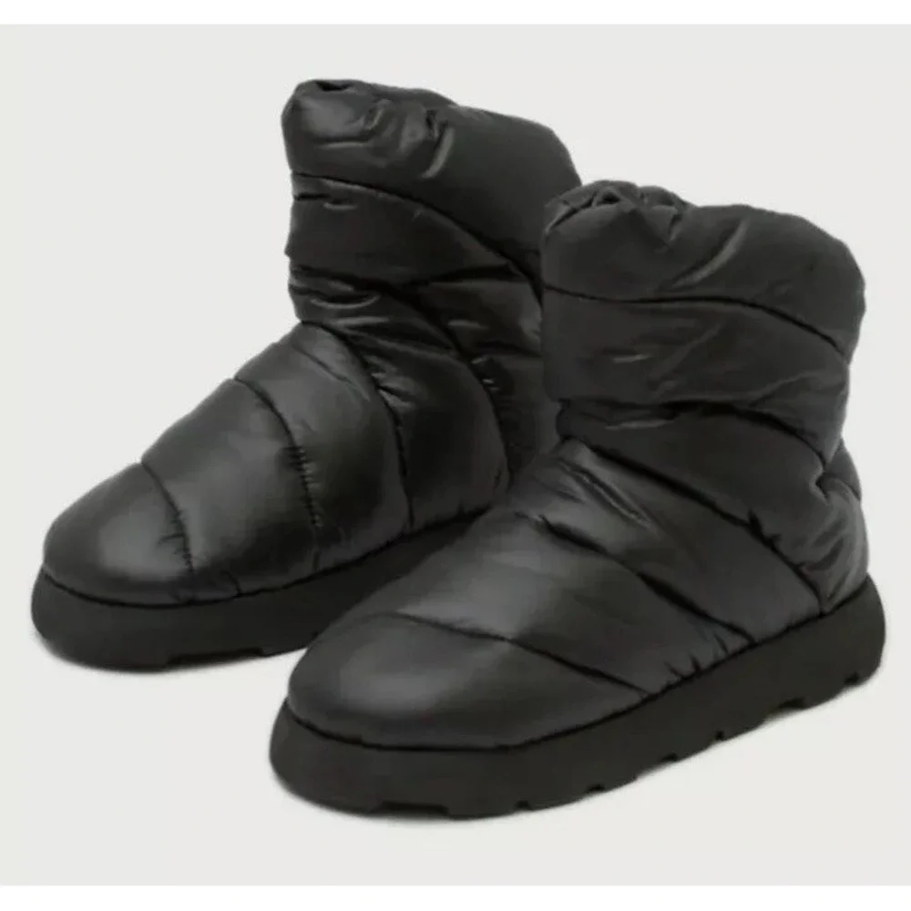 Piumestudio Luna Black Pillow Boot Womens 36 Evereve Ankle Bootie Vegan New 5‎